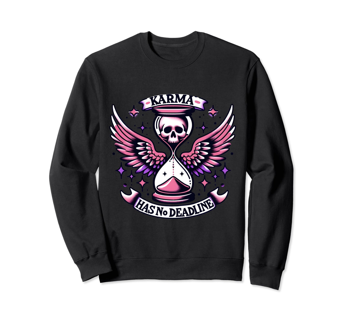 Karma Skull Boho Bohemian Sweatshirt - Unique Graphic Men Women - T-Shirt, Sweatshirt, Hoodie
