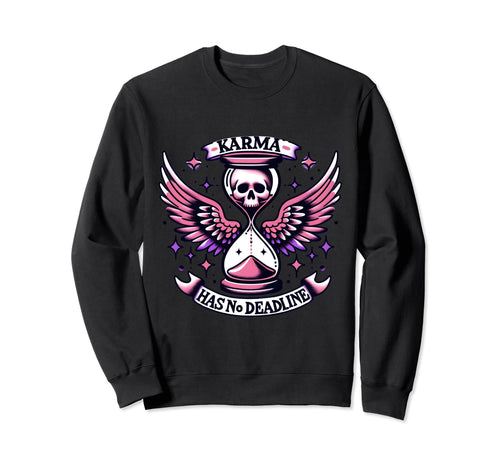 Karma Skull Boho Bohemian Sweatshirt - Unique Graphic Men Women - T-Shirt, Sweatshirt, Hoodie