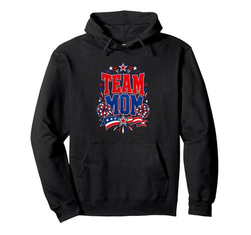 Team Mom Patriotic Mom Sports Pride Hoodie - Custom Art Print Unisex - T-Shirt, Sweatshirt, Hoodie