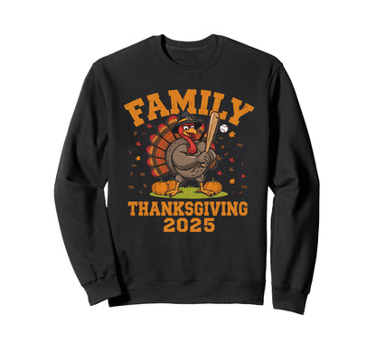 Happy Thanksgiving 2025 Funny Baseball Sweatshirt - Unique Graphic Unisex - T-Shirt, Sweatshirt, Hoodie