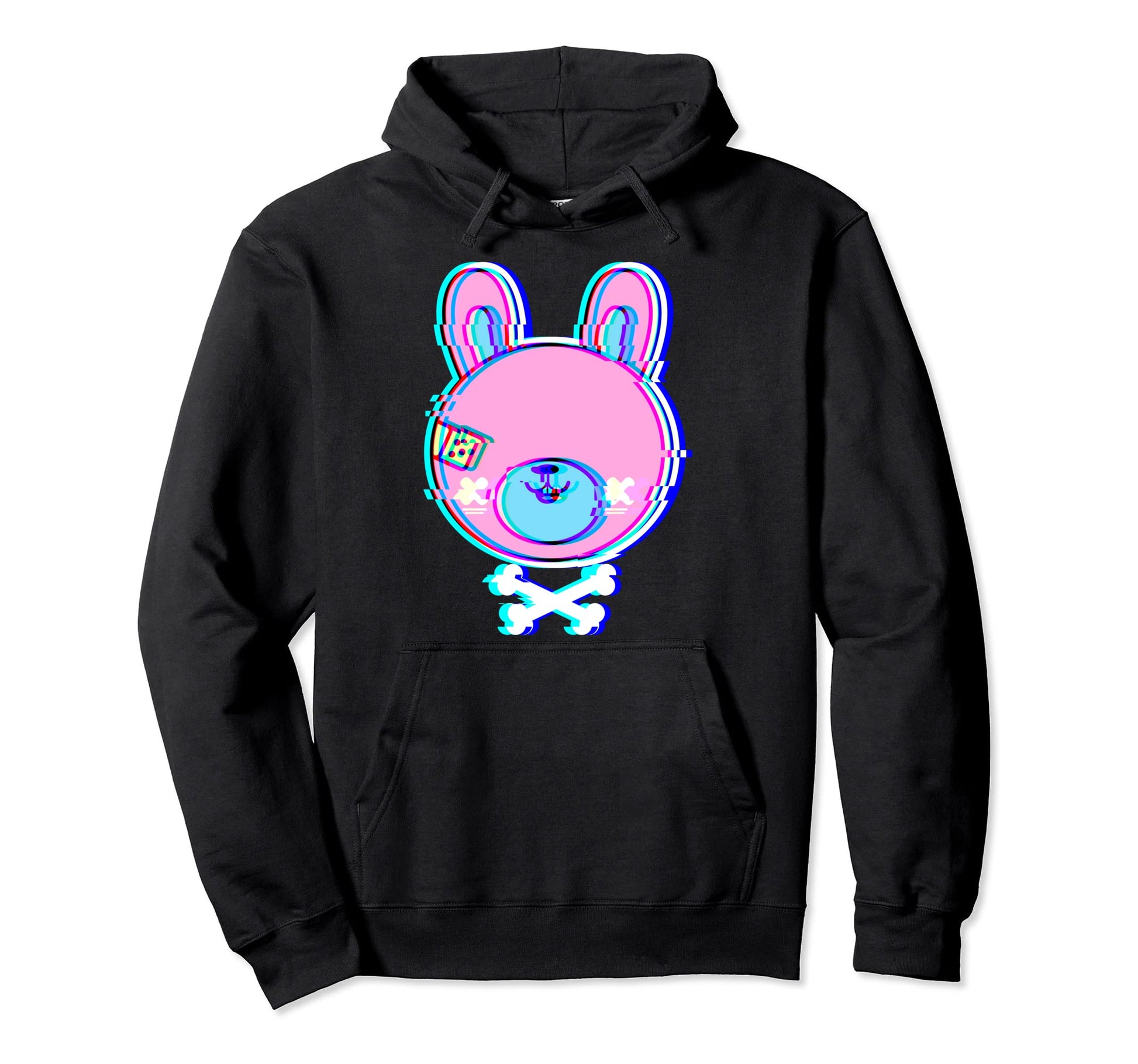 Kawaii Goth Bunny Creepy Pastel Goth Hoodie - Casual Everyday Wear Unisex - T-Shirt, Sweatshirt, Hoodie