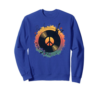 Peace Love Rock N Roll Boho Hippie Sweatshirt - Novelty Apparel Unisex - T-Shirt, Sweatshirt, Hoodie