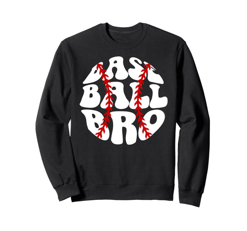 Baseball Bro Groovy Baseball Brother Sweatshirt - Trendy Graphic Men Women - T-Shirt, Sweatshirt, Hoodie