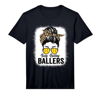 Mens Busy Raising Ballers Softball T-Shirt - Fun Novelty Design for Adults - T-Shirt, Sweatshirt, Hoodie