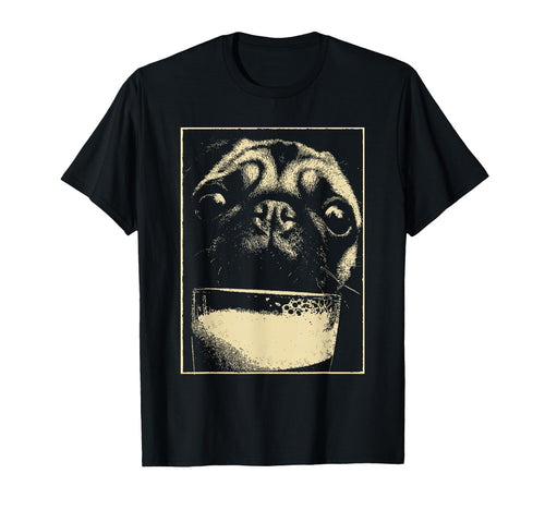 St Patricks Day Pug Beer Dog T-Shirt - Fun Novelty Design for Adults - T-Shirt, Sweatshirt, Hoodie