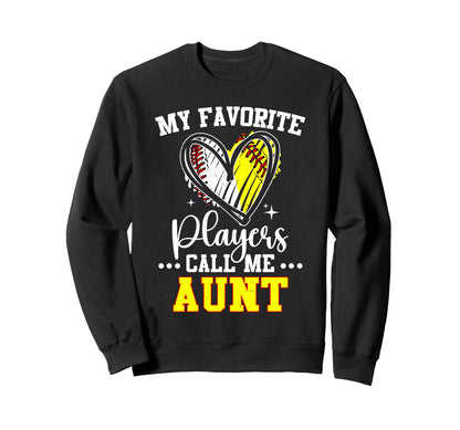 My Favorite Baseball Softball Sweatshirt - Casual Everyday Wear for Adults - T-Shirt, Sweatshirt, Hoodie