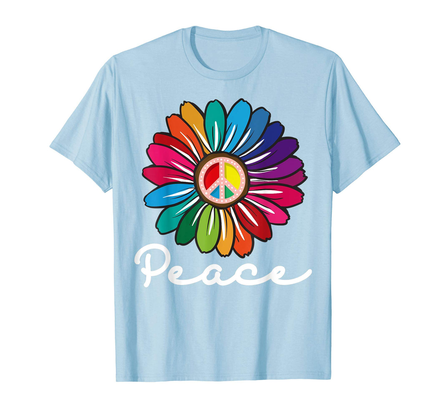 Sunflower Flower Peace Sign T-Shirt - Casual Everyday Wear for Adults - T-Shirt, Sweatshirt, Hoodie