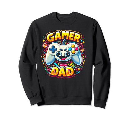 Gamer Dad Game Controller Gaming Sweatshirt - Casual Everyday Wear Unisex - T-Shirt, Sweatshirt, Hoodie