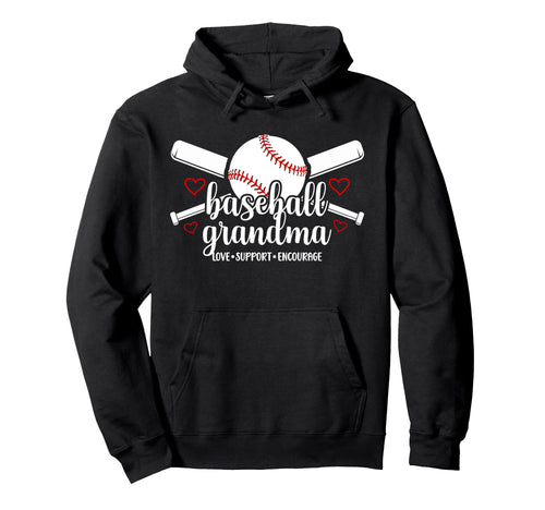 Baseball Grandma Love Support Baseball Hoodie - Custom Art Print Unisex - T-Shirt, Sweatshirt, Hoodie