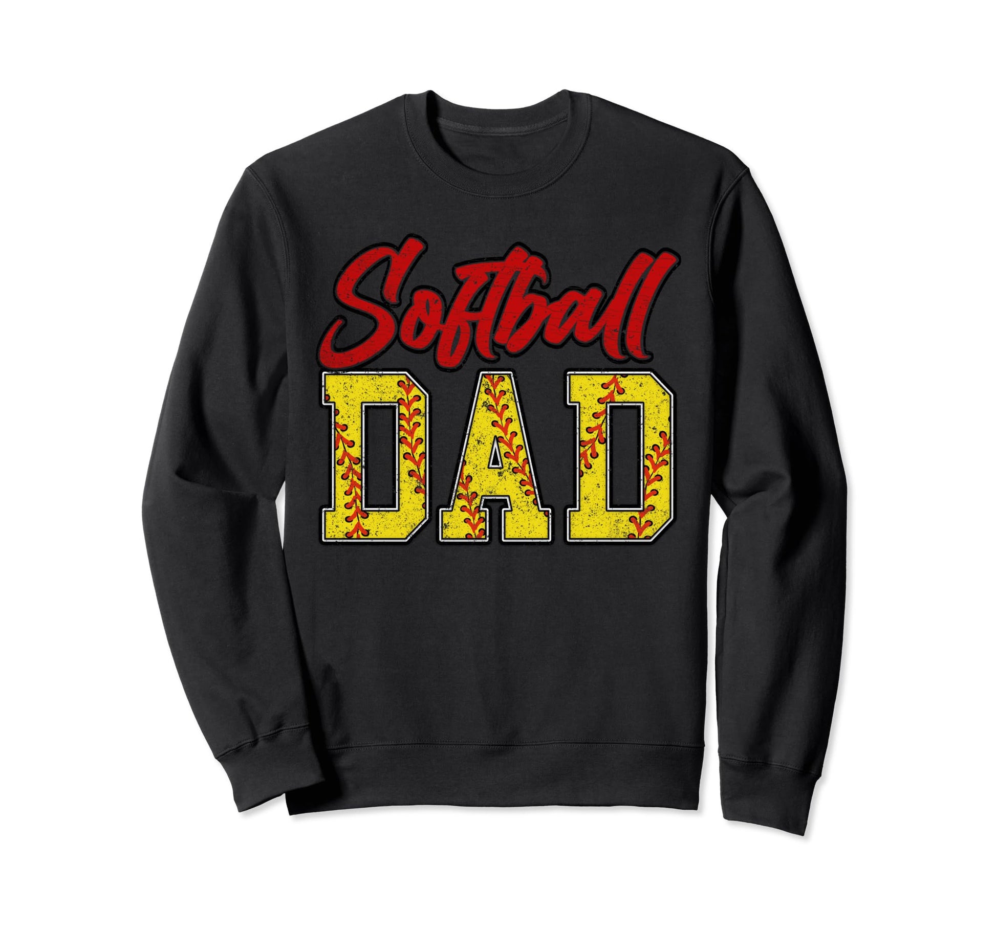 Softball Dad Groovy Loud Proud Sweatshirt - Novelty Apparel for Adults - T-Shirt, Sweatshirt, Hoodie