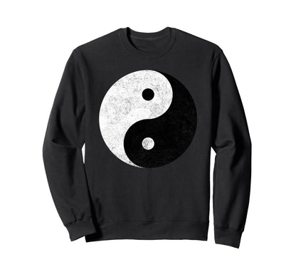 Yin Yang Symbol Tao Taijitu Yoga Sweatshirt - Minimalist Print Unisex - T-Shirt, Sweatshirt, Hoodie
