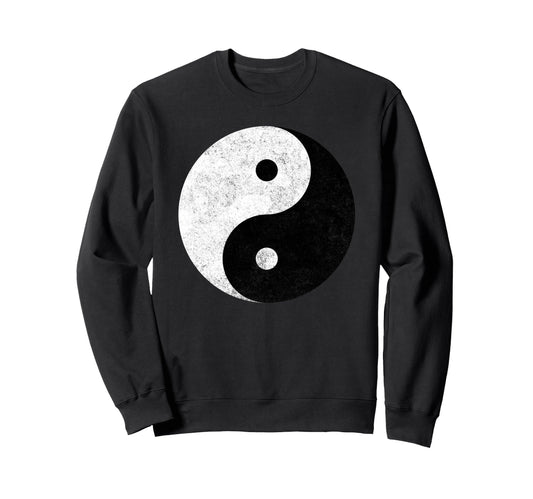Yin Yang Symbol Tao Taijitu Yoga Sweatshirt - Minimalist Print Unisex - T-Shirt, Sweatshirt, Hoodie