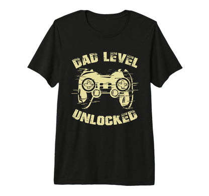 Dad Level Unlocked Gaming Controller T-Shirt - Streetwear Style for Adults - T-Shirt, Sweatshirt, Hoodie