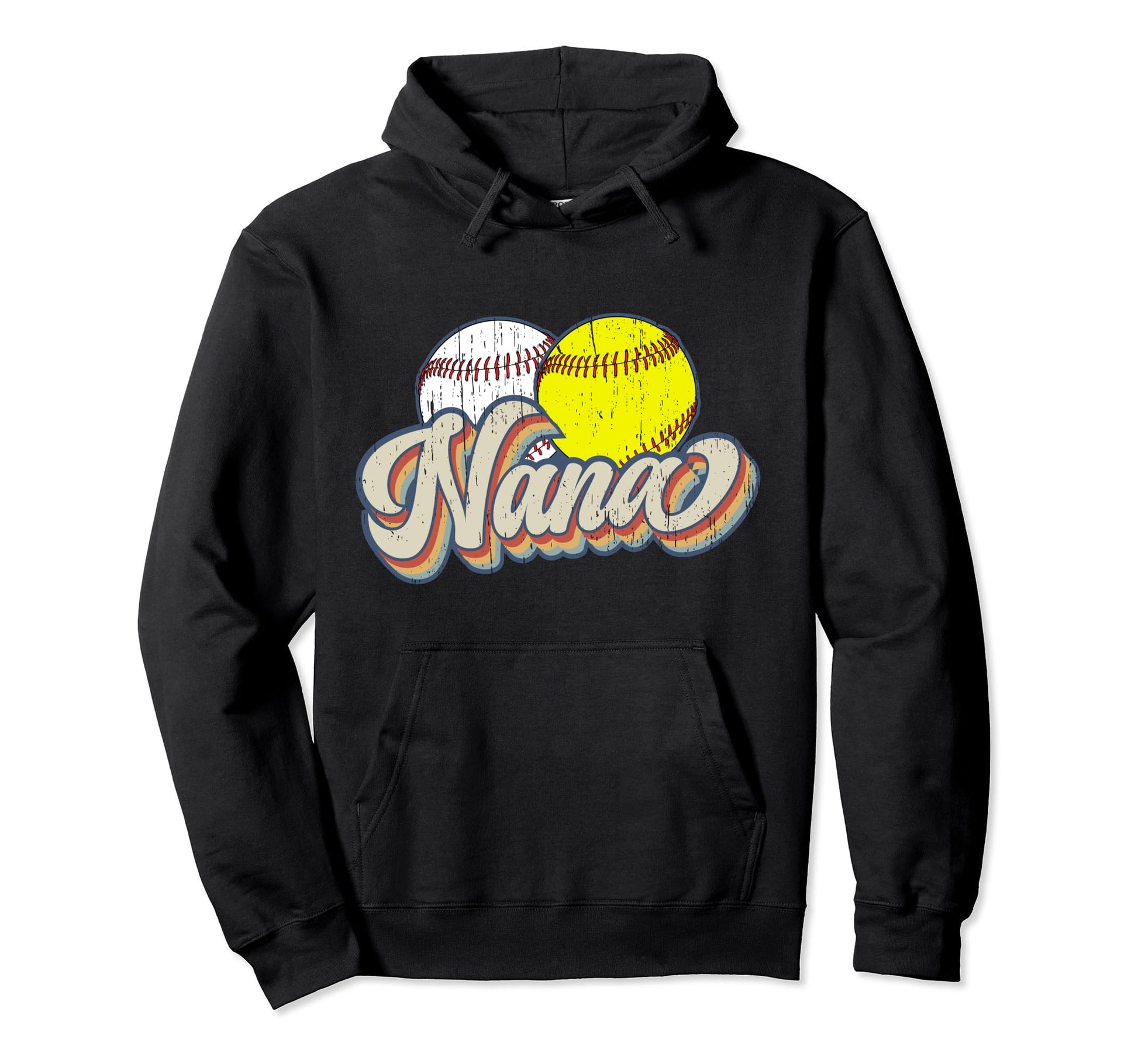 Baseball Softball Nana Grandma Softball Hoodie - Novelty Apparel Men Women - T-Shirt, Sweatshirt, Hoodie