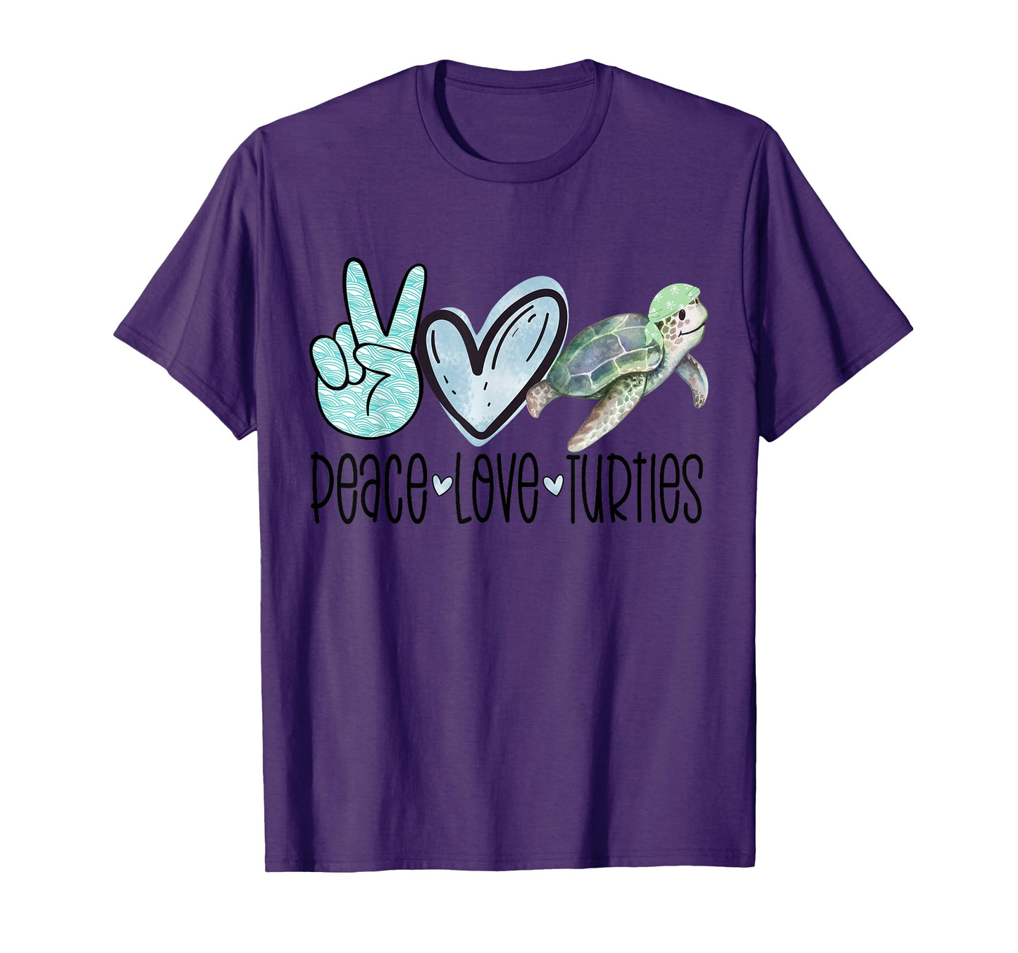 Peace Love Turtles Turtle Gift Sea T-Shirt - Streetwear Style for Adults - T-Shirt, Sweatshirt, Hoodie