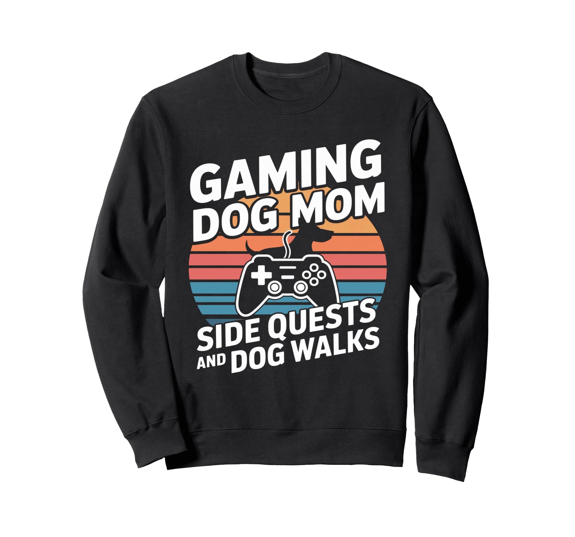 Gaming Dog Mom Side Quests And Dog Sweatshirt - Minimalist Print Unisex - T-Shirt, Sweatshirt, Hoodie