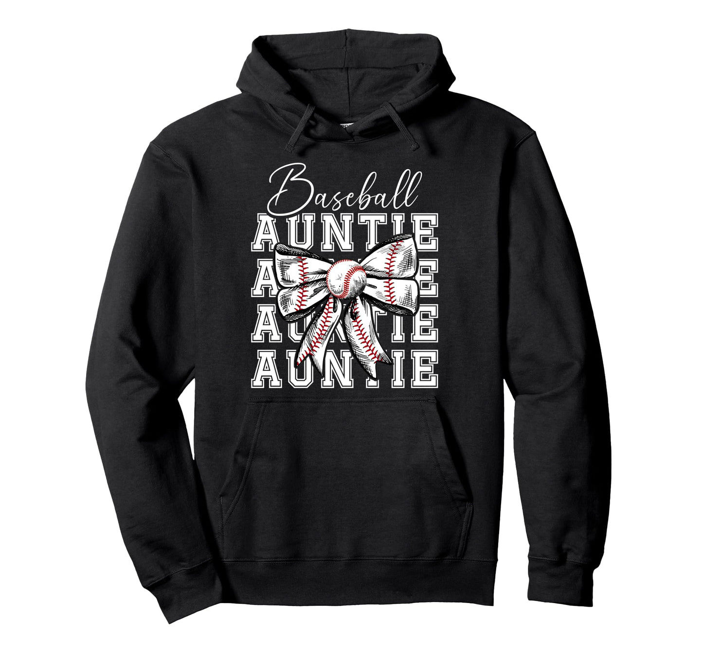 Baseball Auntie Coquette Baseball Hoodie - Aesthetic Graphic Men Women - T-Shirt, Sweatshirt, Hoodie