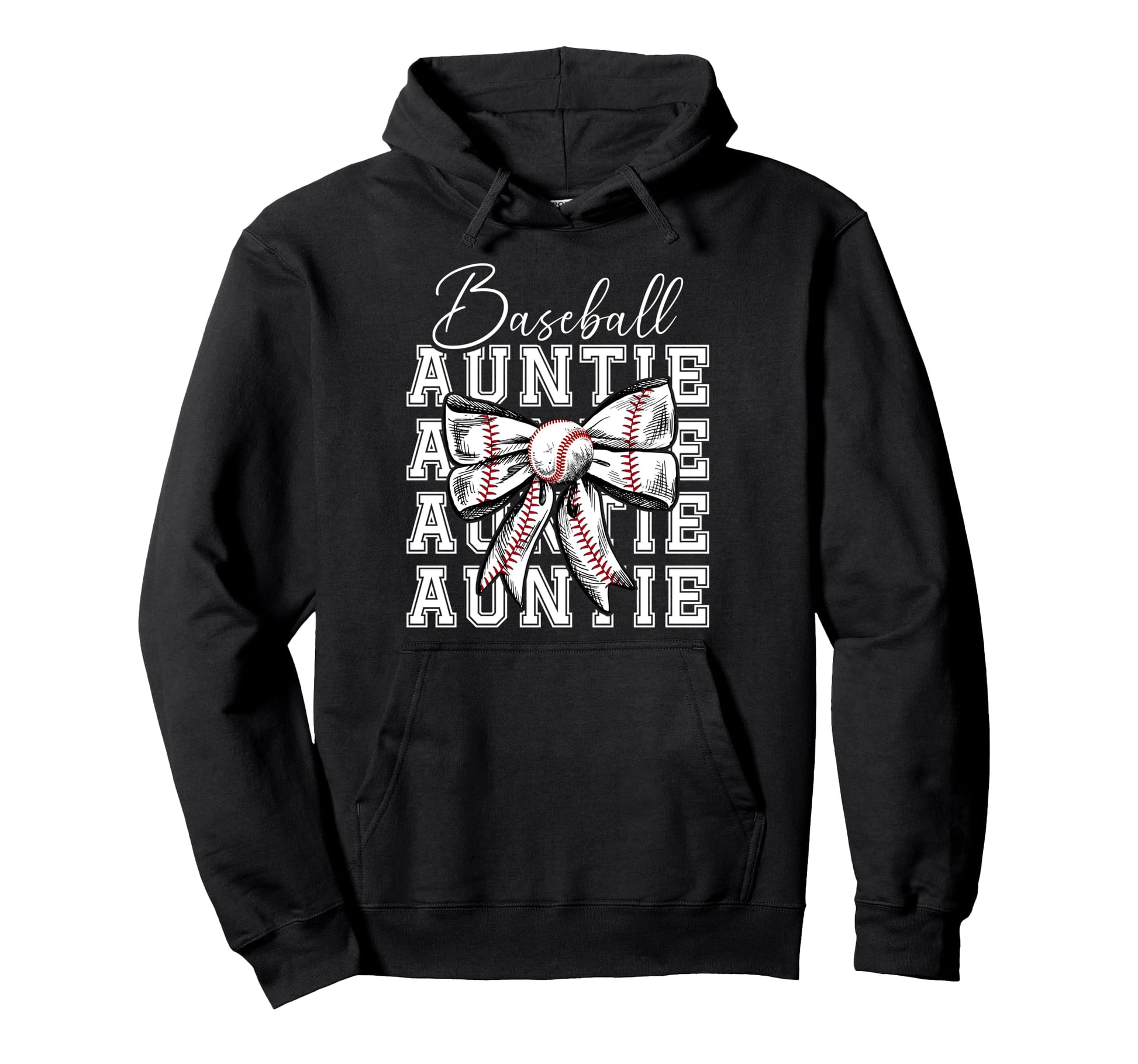 Baseball Auntie Coquette Baseball Hoodie - Aesthetic Graphic Men Women - T-Shirt, Sweatshirt, Hoodie