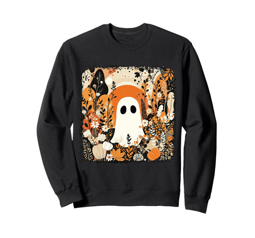 Halloween Ghost Spooky Season Boho Sweatshirt - Unique Graphic Men Women - T-Shirt, Sweatshirt, Hoodie