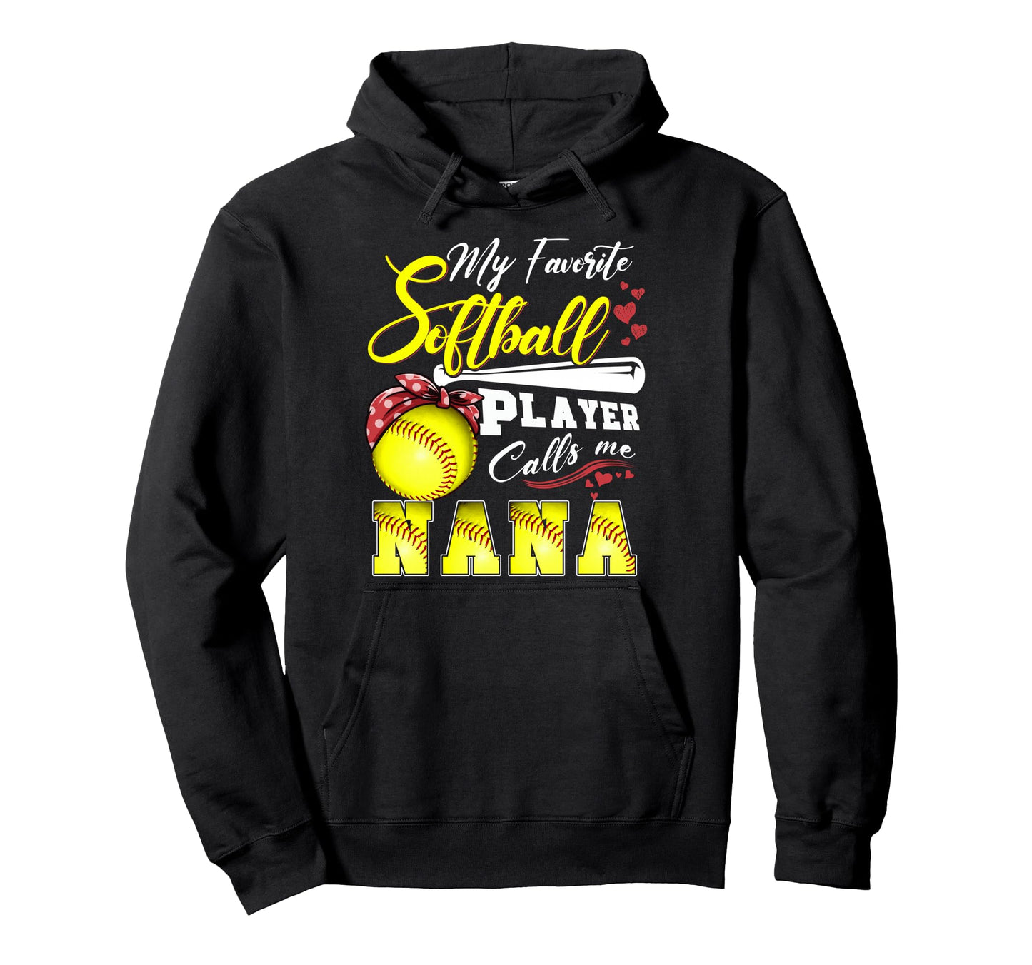 My Favorite Softball Player Calls Me Hoodie - Aesthetic Graphic for Adults - T-Shirt, Sweatshirt, Hoodie