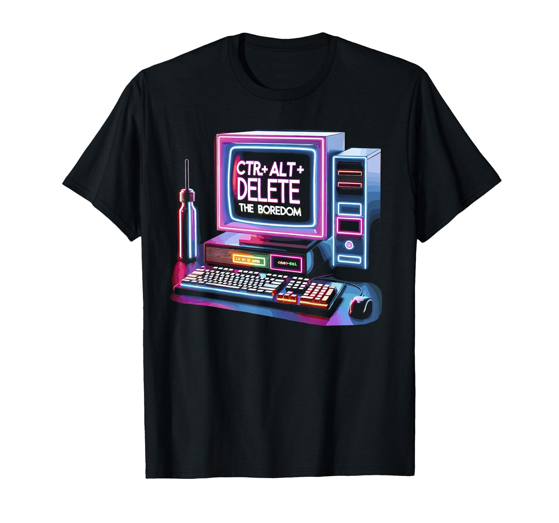 Ctrl Alt Delete Boredom Vaporwave 90S T-Shirt - Unique Graphic for Adults - T-Shirt, Sweatshirt, Hoodie