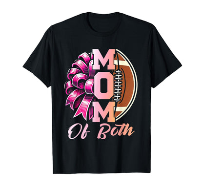 Mom Both Football Cheerleading Cheer T-Shirt - Minimalist Print Men Women - T-Shirt, Sweatshirt, Hoodie