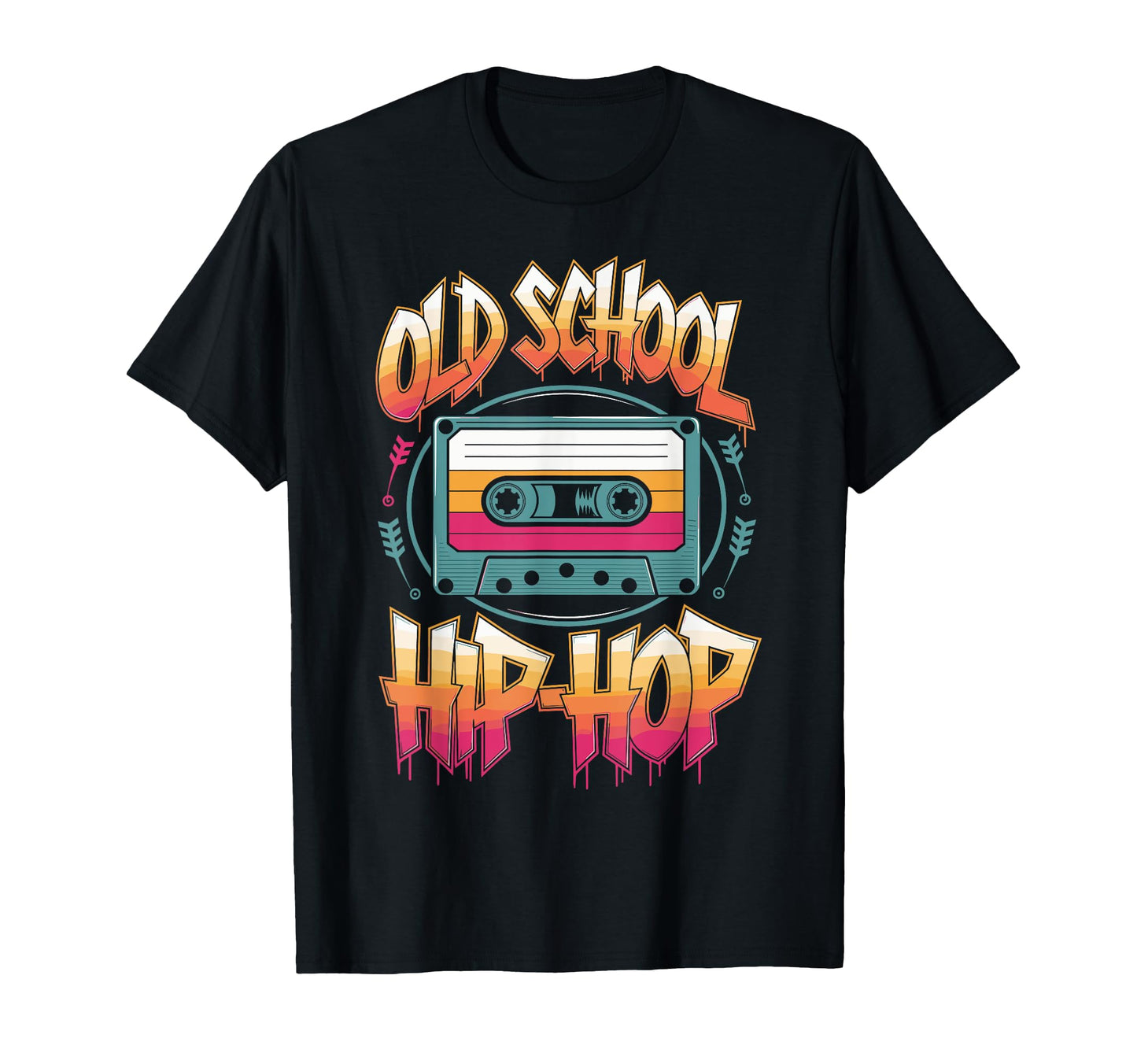 Old School Hip Hop Cassette Music Lover T-Shirt - Graphic Print Men Women - T-Shirt, Sweatshirt, Hoodie