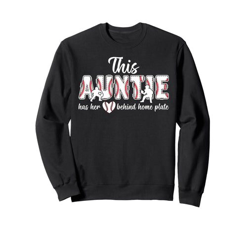 Proud Auntie Baseball Catcher Aunt Sweatshirt - Casual Everyday Wear Unisex - T-Shirt, Sweatshirt, Hoodie