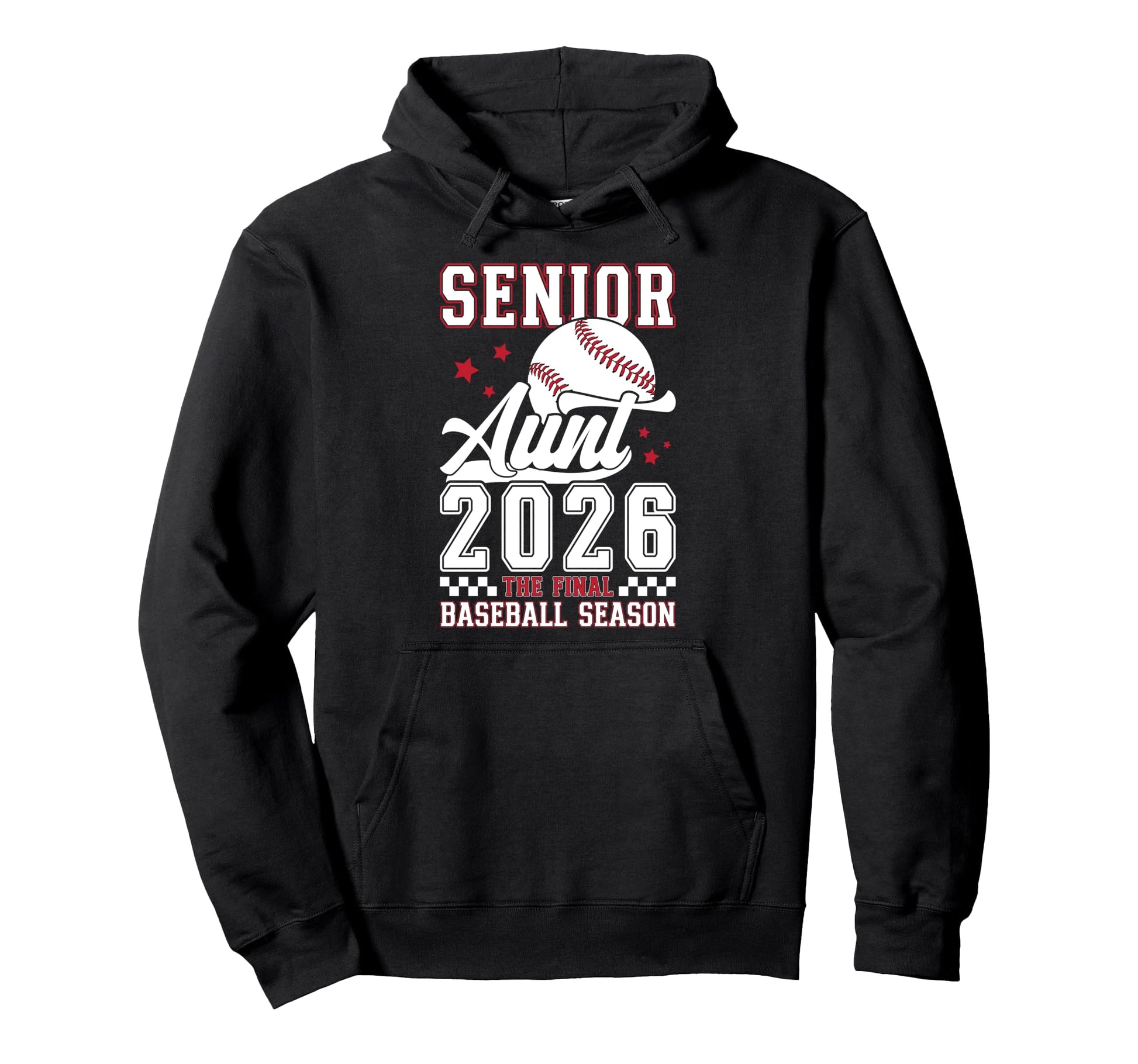 Baseball Senior Aunt 2026 Baseball Hoodie - Minimalist Print for Adults - T-Shirt, Sweatshirt, Hoodie