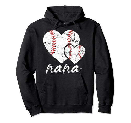Baseball Nana Mothers Day Baseball Gift Hoodie - Unique Graphic Men Women - T-Shirt, Sweatshirt, Hoodie