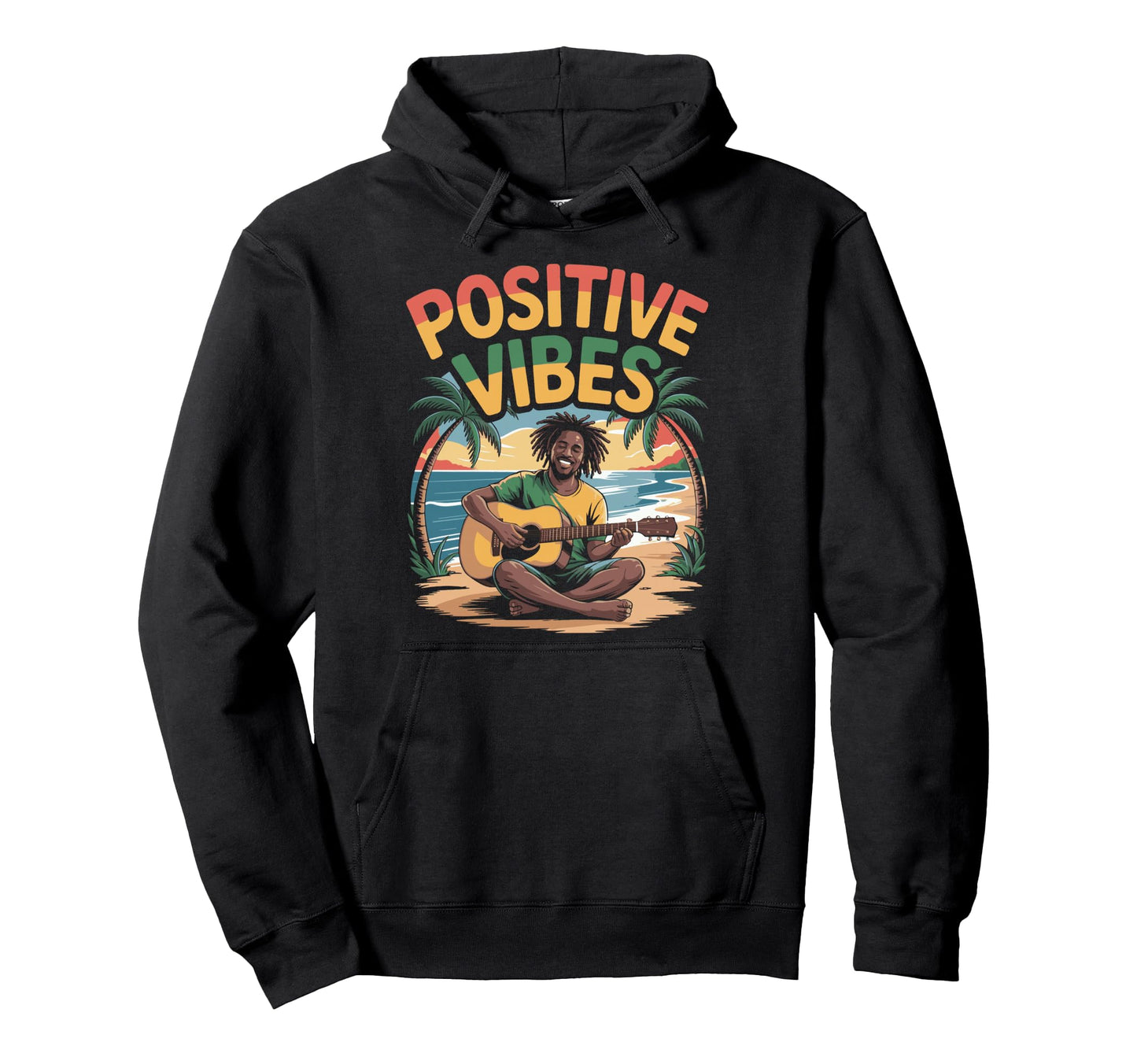Reggae Music Vibes Jamaican African Hoodie - Graphic Print for Adults - T-Shirt, Sweatshirt, Hoodie