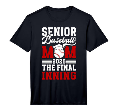 Mens Baseball Senior Mom 2026 Final T-Shirt - Custom Art Print for Adults - T-Shirt, Sweatshirt, Hoodie