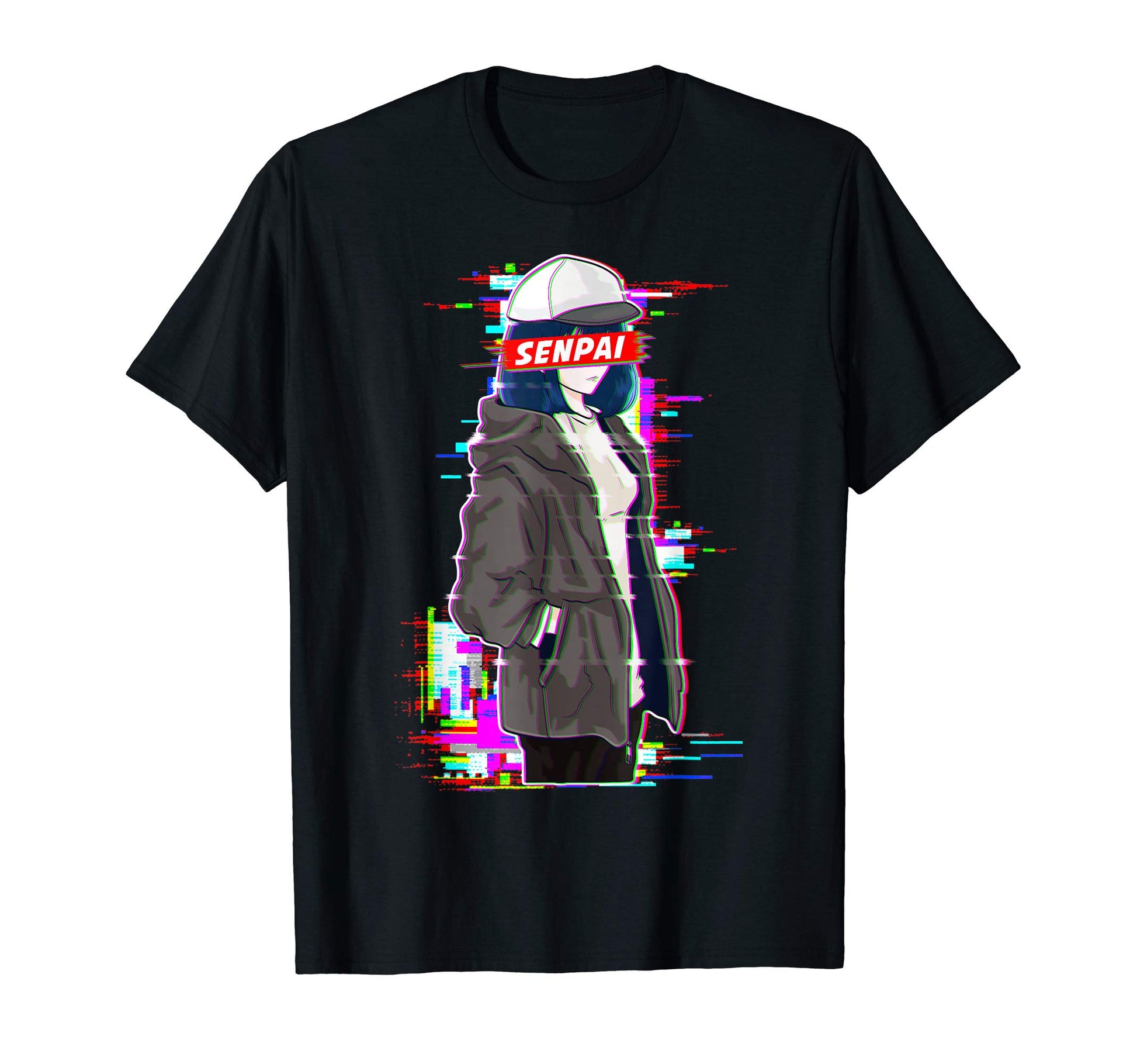Senpai Vaporwave Aesthetic Anime T-Shirt - Minimalist Print for Adults - T-Shirt, Sweatshirt, Hoodie
