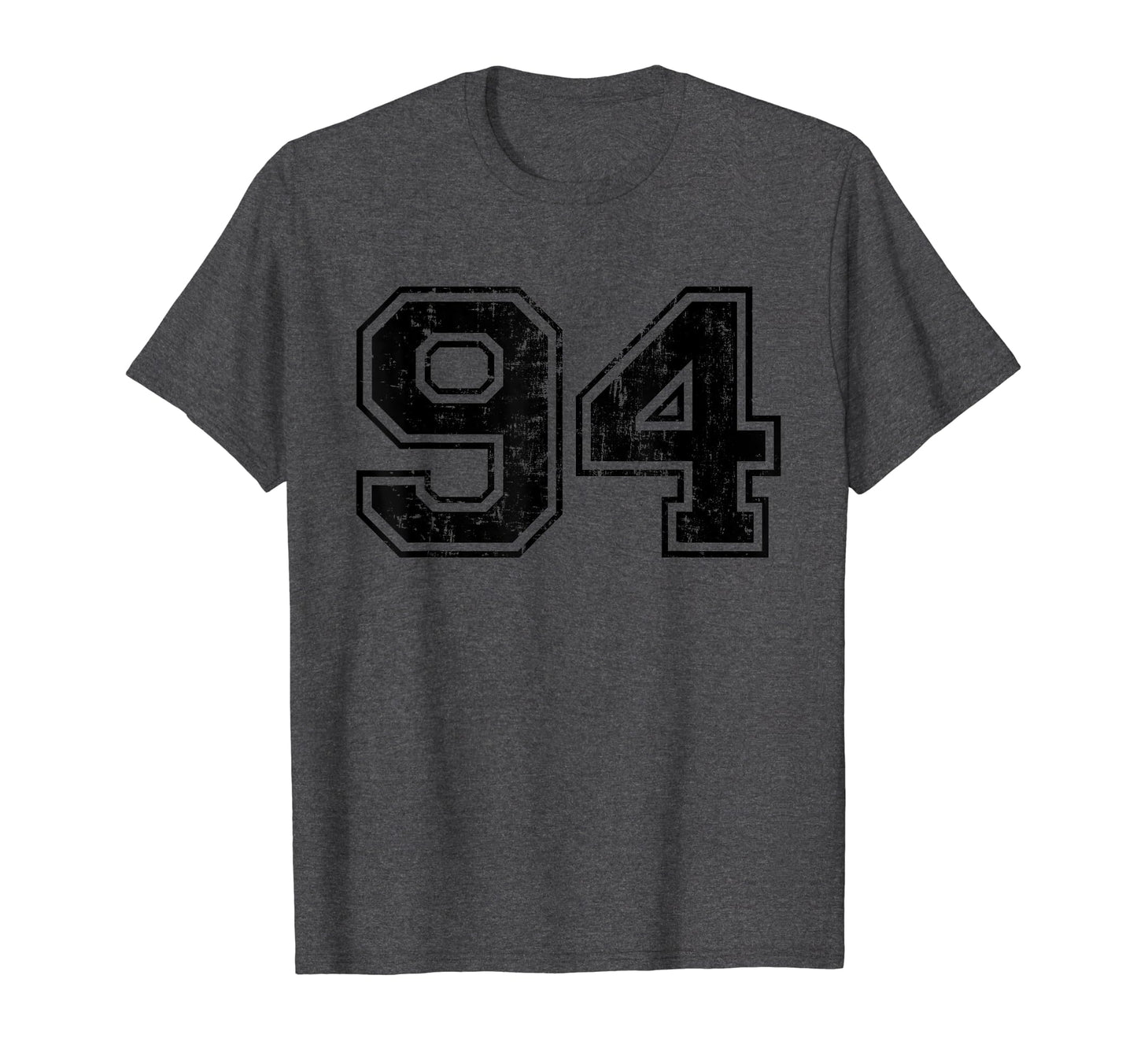 Number 94 Varsity Distressed Sport T-Shirt - Fun Novelty Design Unisex - T-Shirt, Sweatshirt, Hoodie
