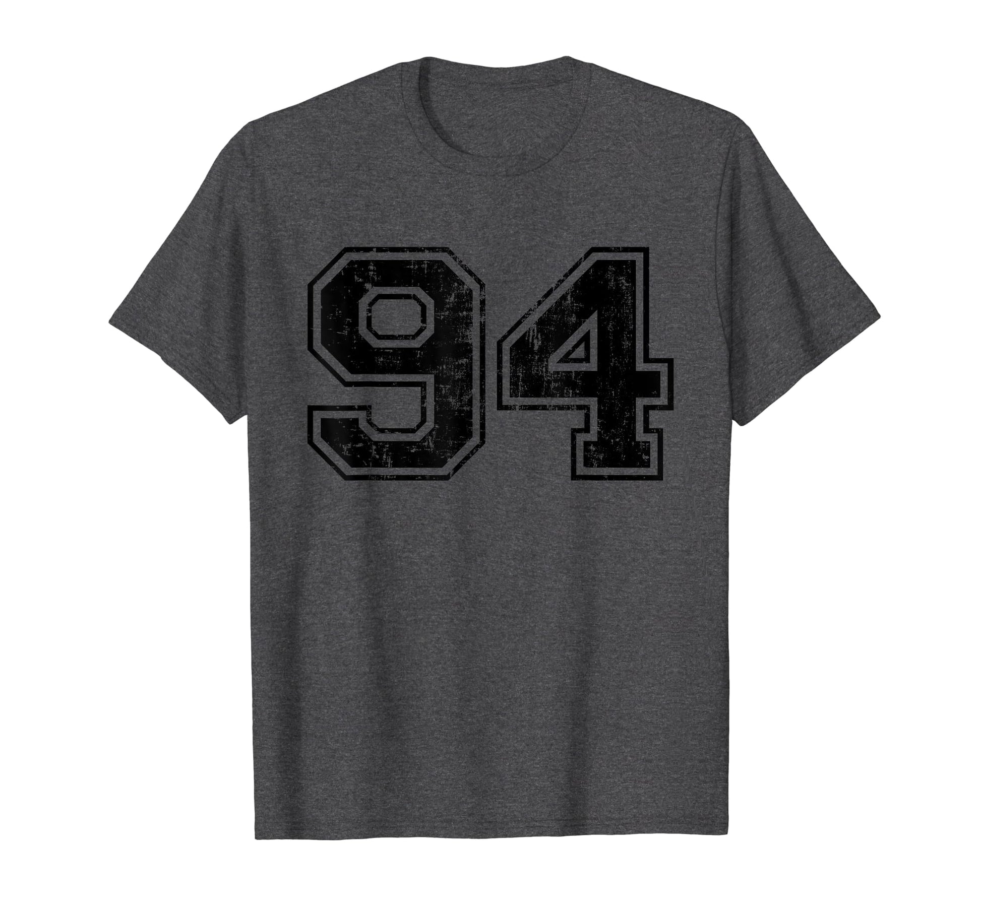 Number 94 Varsity Distressed Sport T-Shirt - Fun Novelty Design Unisex - T-Shirt, Sweatshirt, Hoodie
