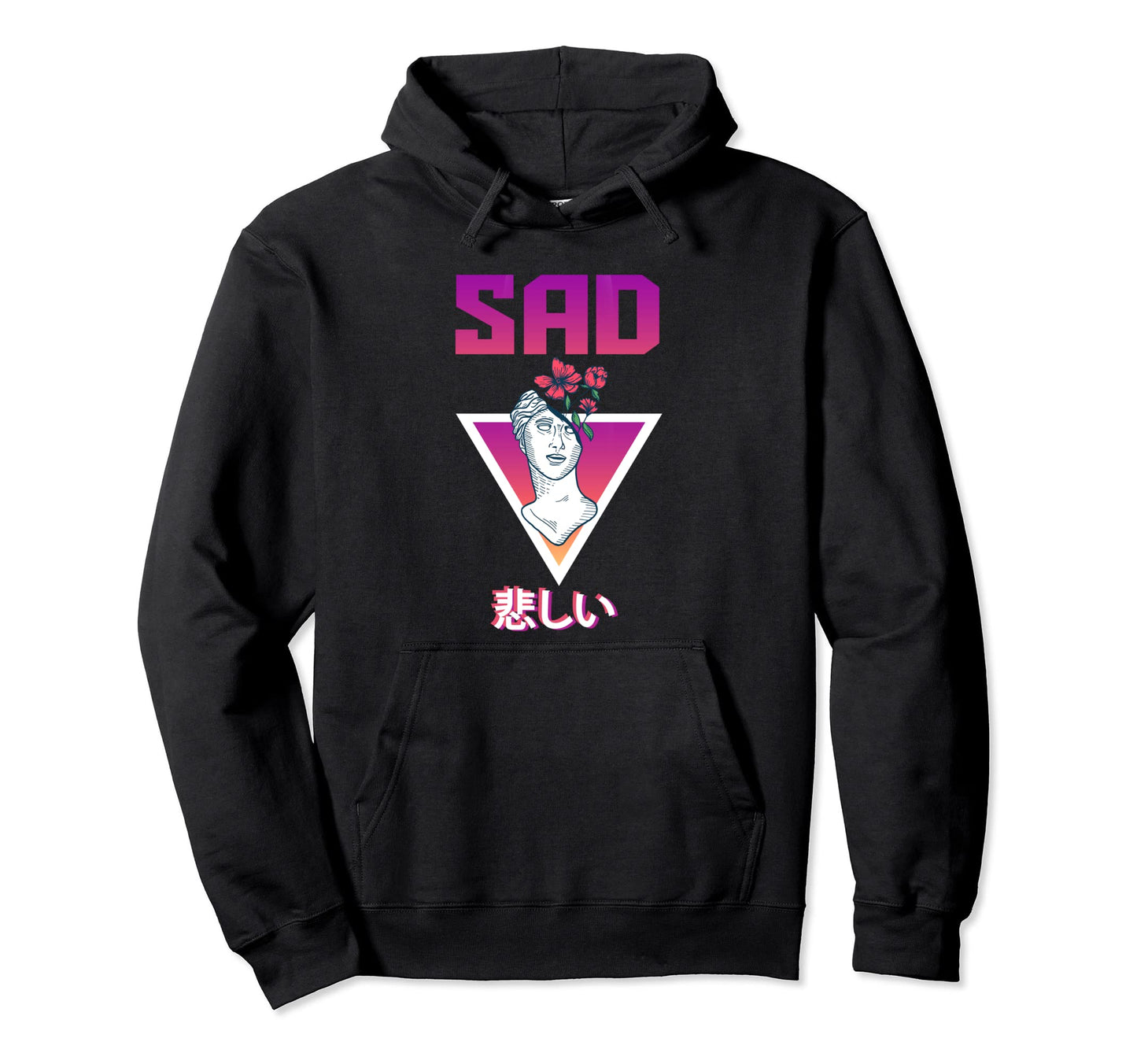 Sad Aesthetic Vaporwave Hoodie - Minimalist Print Men Women - T-Shirt, Sweatshirt, Hoodie