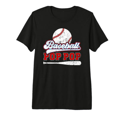 Mens Baseball Pop Pop Grandpa Best Pop Pop T-Shirt - Unique Graphic Unisex - T-Shirt, Sweatshirt, Hoodie