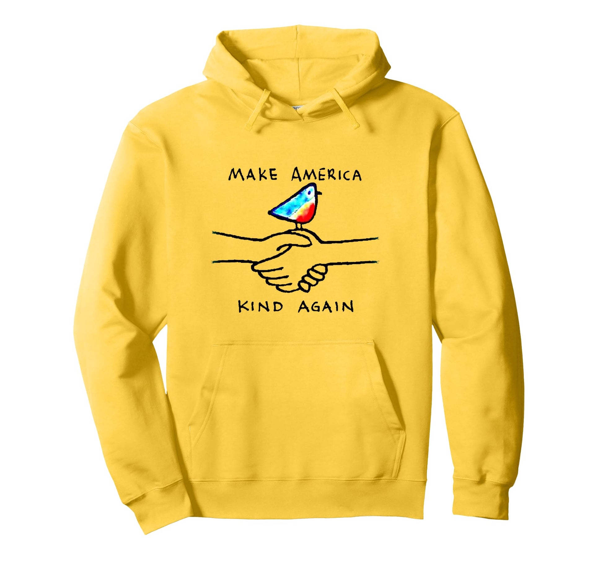 Make America Kind Again Shaking Hands Hoodie - Trendy Graphic Men Women - T-Shirt, Sweatshirt, Hoodie