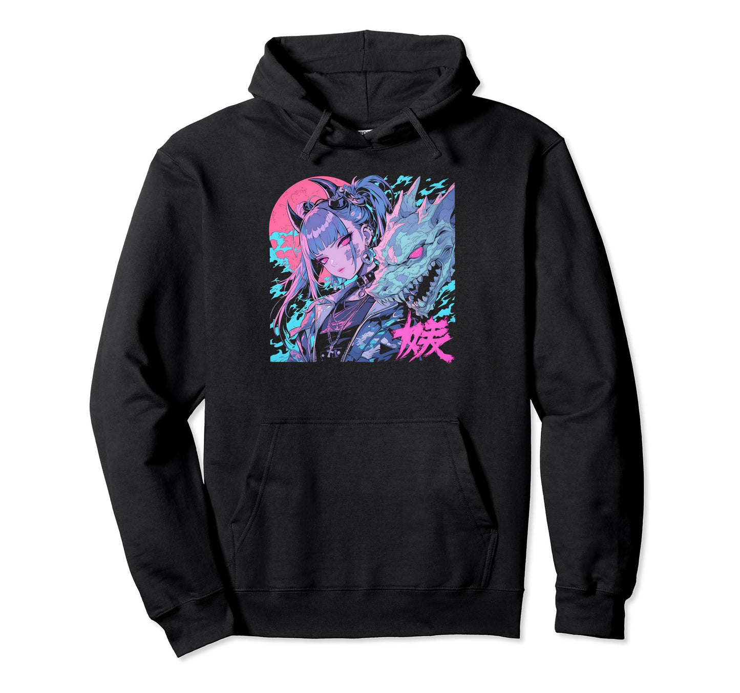 Goth Grunge Demon Anime Waifu Horror Alt Hoodie - Minimalist Print Unisex - T-Shirt, Sweatshirt, Hoodie