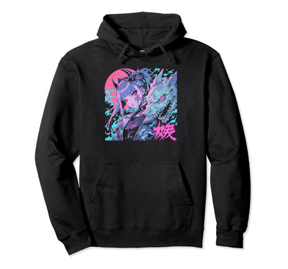 Goth Grunge Demon Anime Waifu Horror Alt Hoodie - Minimalist Print Unisex - T-Shirt, Sweatshirt, Hoodie