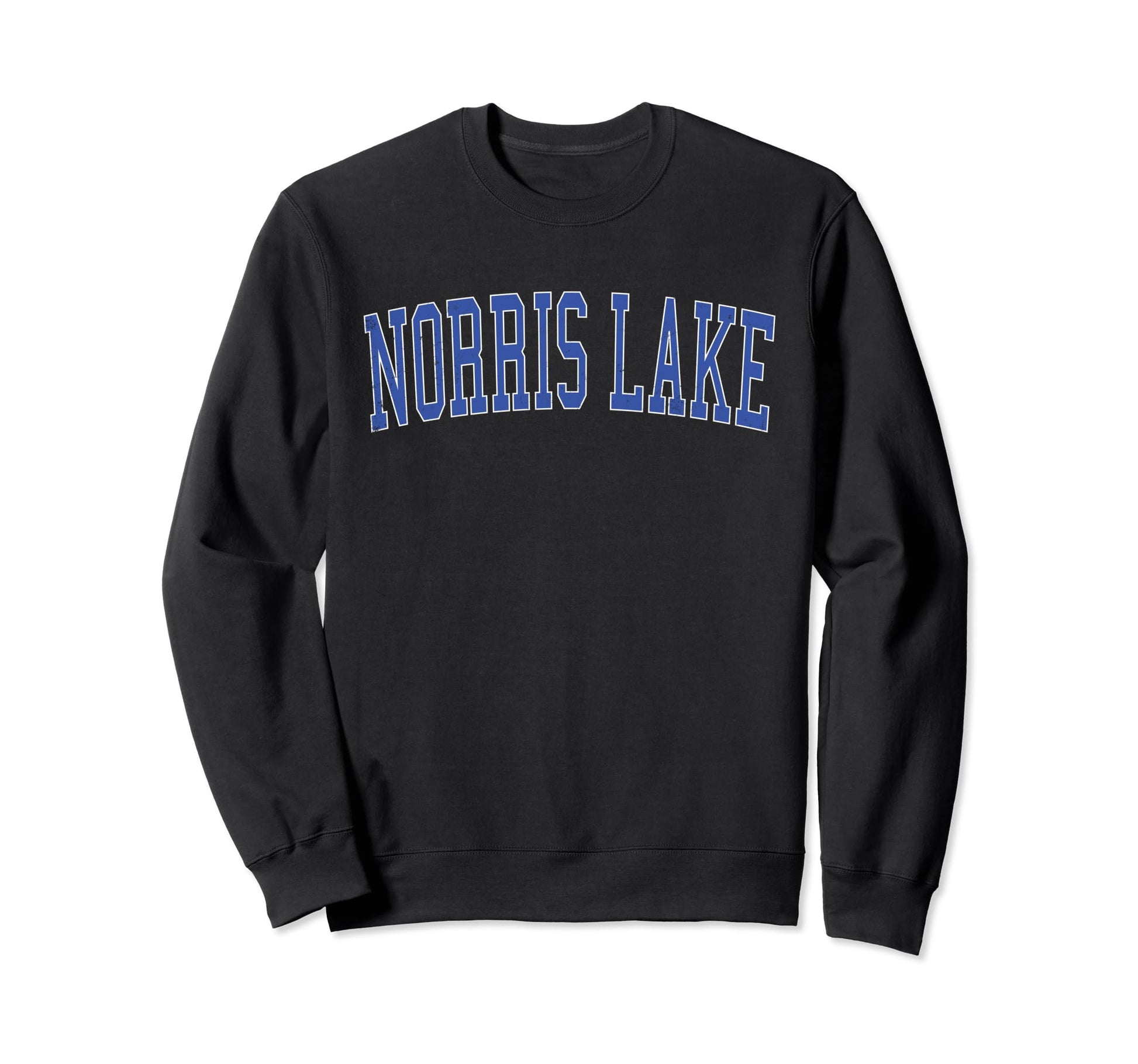 Norris Lake Distressed Blue Sweatshirt - Fun Novelty Design Men Women - T-Shirt, Sweatshirt, Hoodie
