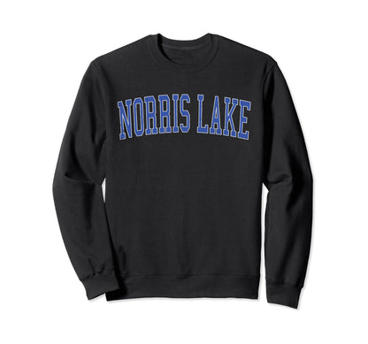 Norris Lake Distressed Blue Sweatshirt - Fun Novelty Design Men Women - T-Shirt, Sweatshirt, Hoodie