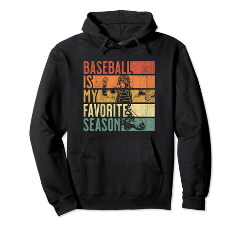 Distressed Baseball Is My Favorite Season Hoodie - Graphic Print Men Women - T-Shirt, Sweatshirt, Hoodie