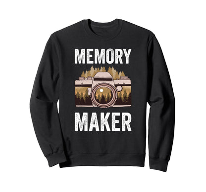 Memory Maker Photography Camera Sweatshirt - Unique Graphic Men Women - T-Shirt, Sweatshirt, Hoodie