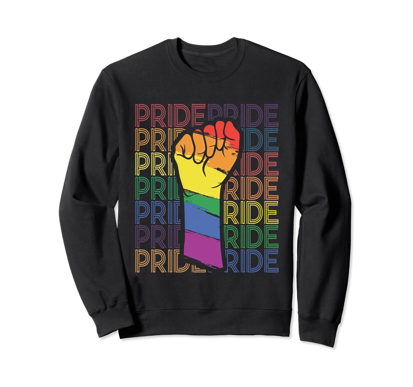 Lgbt Gay Pride Lesbian Rainbow Sweatshirt - Trendy Graphic for Adults - T-Shirt, Sweatshirt, Hoodie