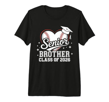 Senior Brother Class 2026 Baseball T-Shirt - Graphic Print for Adults - T-Shirt, Sweatshirt, Hoodie