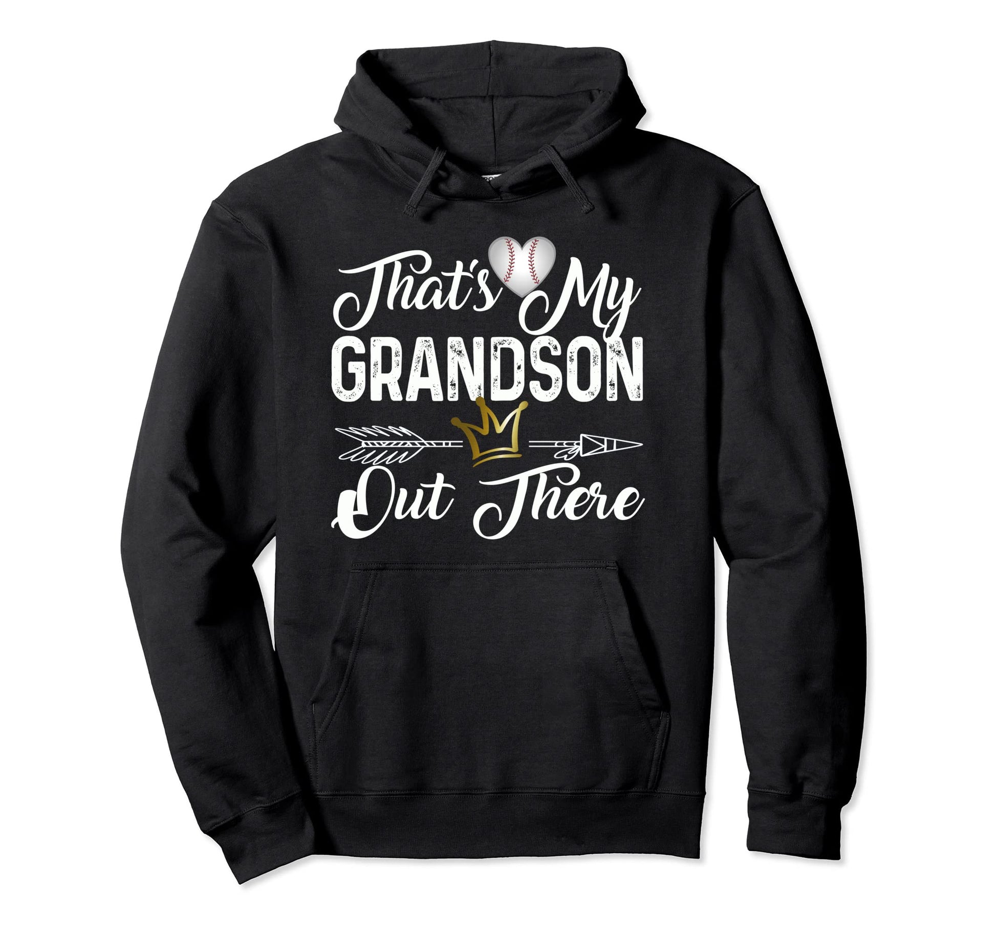 Thats My Grandson Out There Baseball Hoodie - Novelty Apparel Men Women - T-Shirt, Sweatshirt, Hoodie