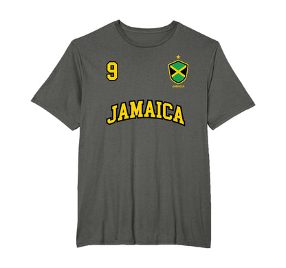 Jamaica Team Sports Number 9 Soccer T-Shirt - Novelty Apparel Unisex - T-Shirt, Sweatshirt, Hoodie