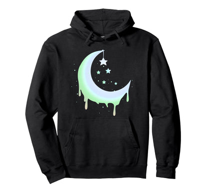 Pastel Moon Goth Vaporwave Hoodie - Minimalist Print Unisex - T-Shirt, Sweatshirt, Hoodie