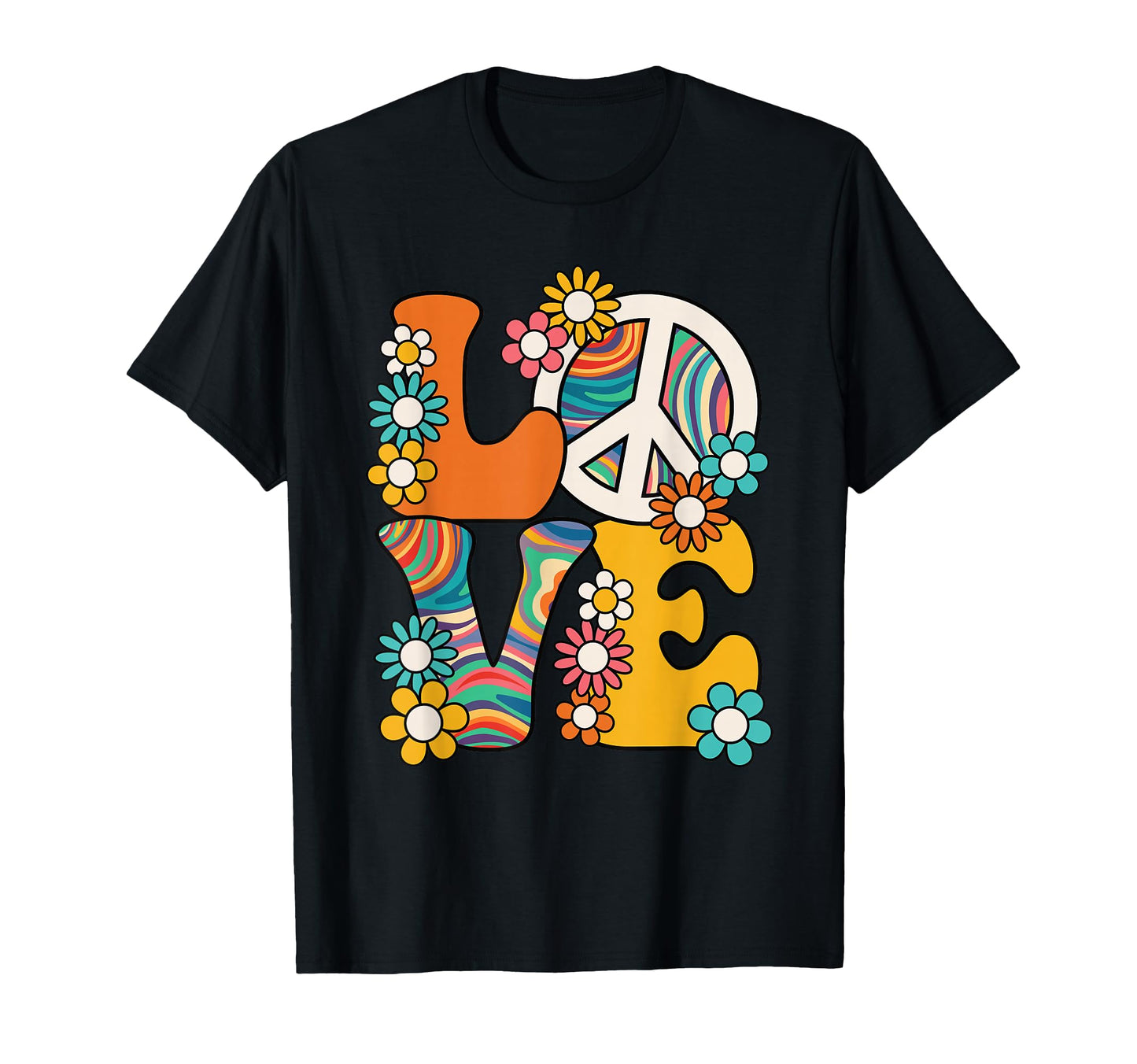 Groovy Love Hippie 60S 70S Peace Party T-Shirt - Novelty Apparel Unisex - T-Shirt, Sweatshirt, Hoodie